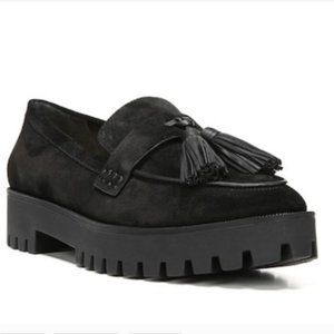 Via Spiga Suede Giada Tassel Platform Loafer 7.5M